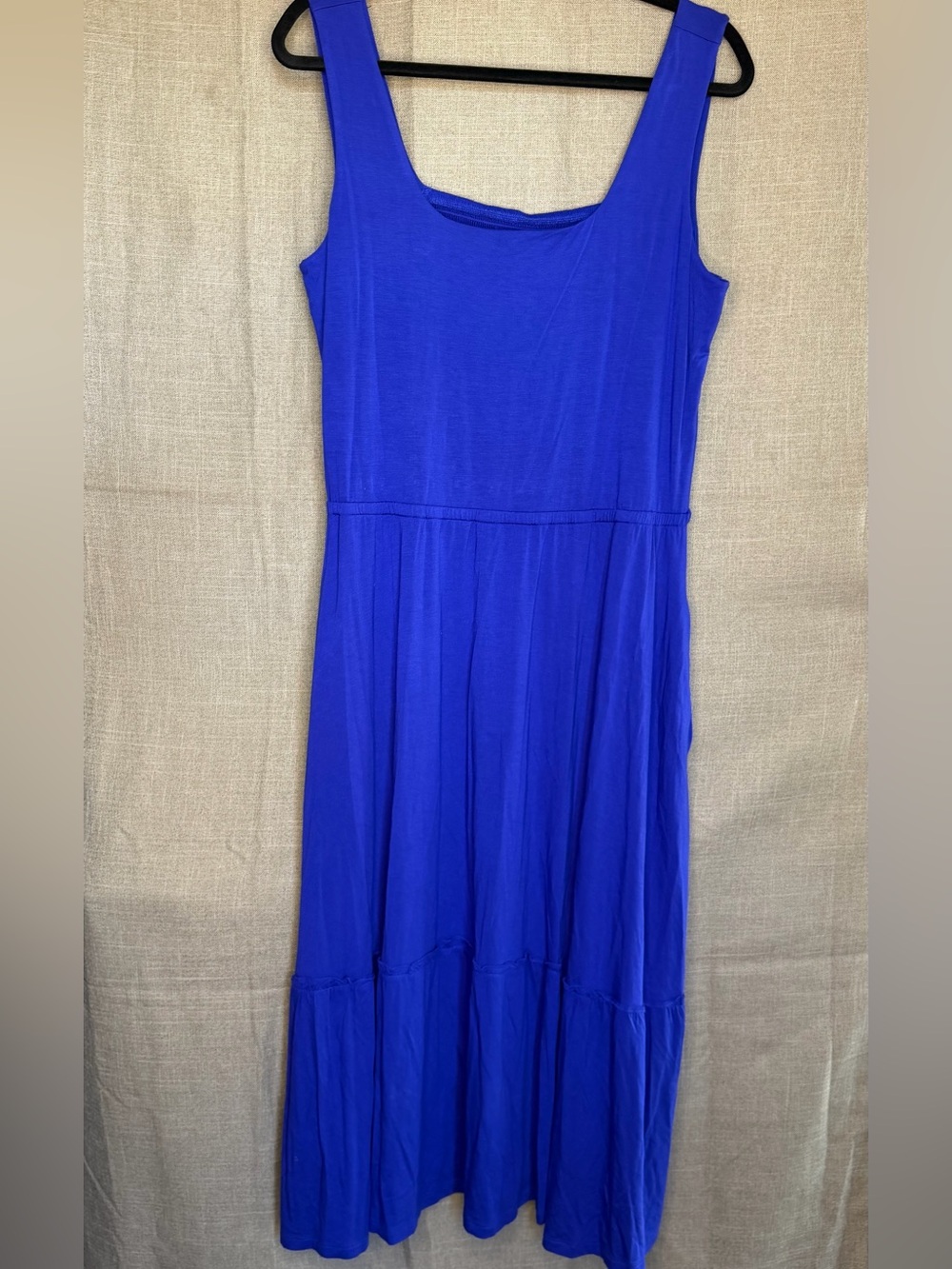 Jason Wu Colbalt Blue Smocked Tiered Midi Dress